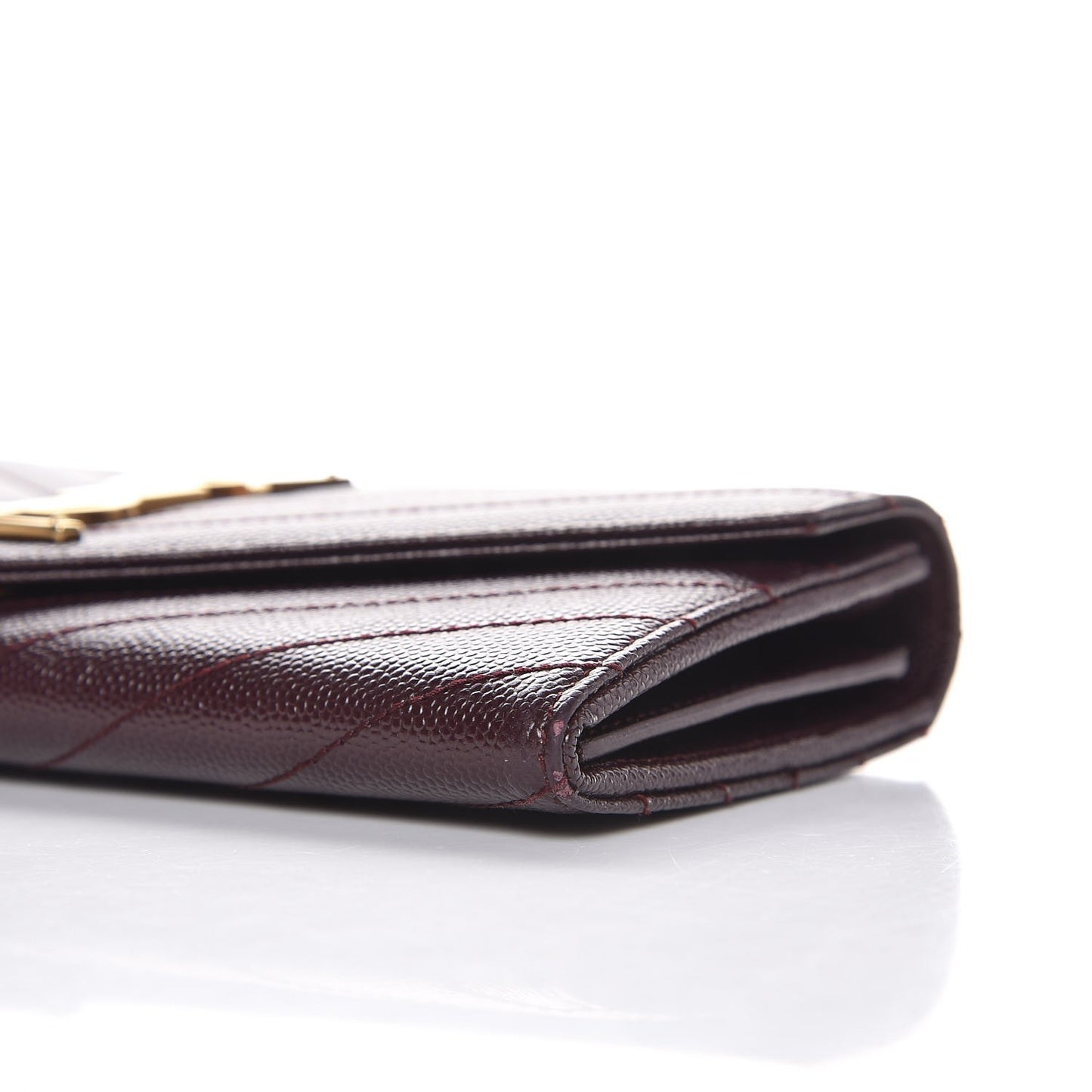 Grain De Poudre Matelasse Chevron Monogram Flap Wallet Amaranto