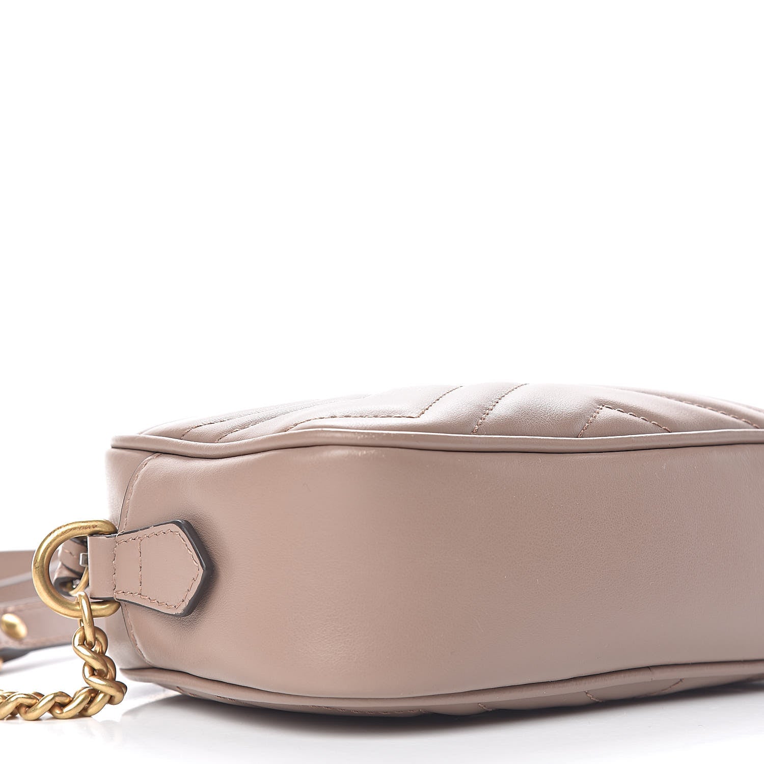 Gucci Calfskin Matelasse Mini GG Marmont Chain Shoulder Bag Porcelain Rose 8 of 10