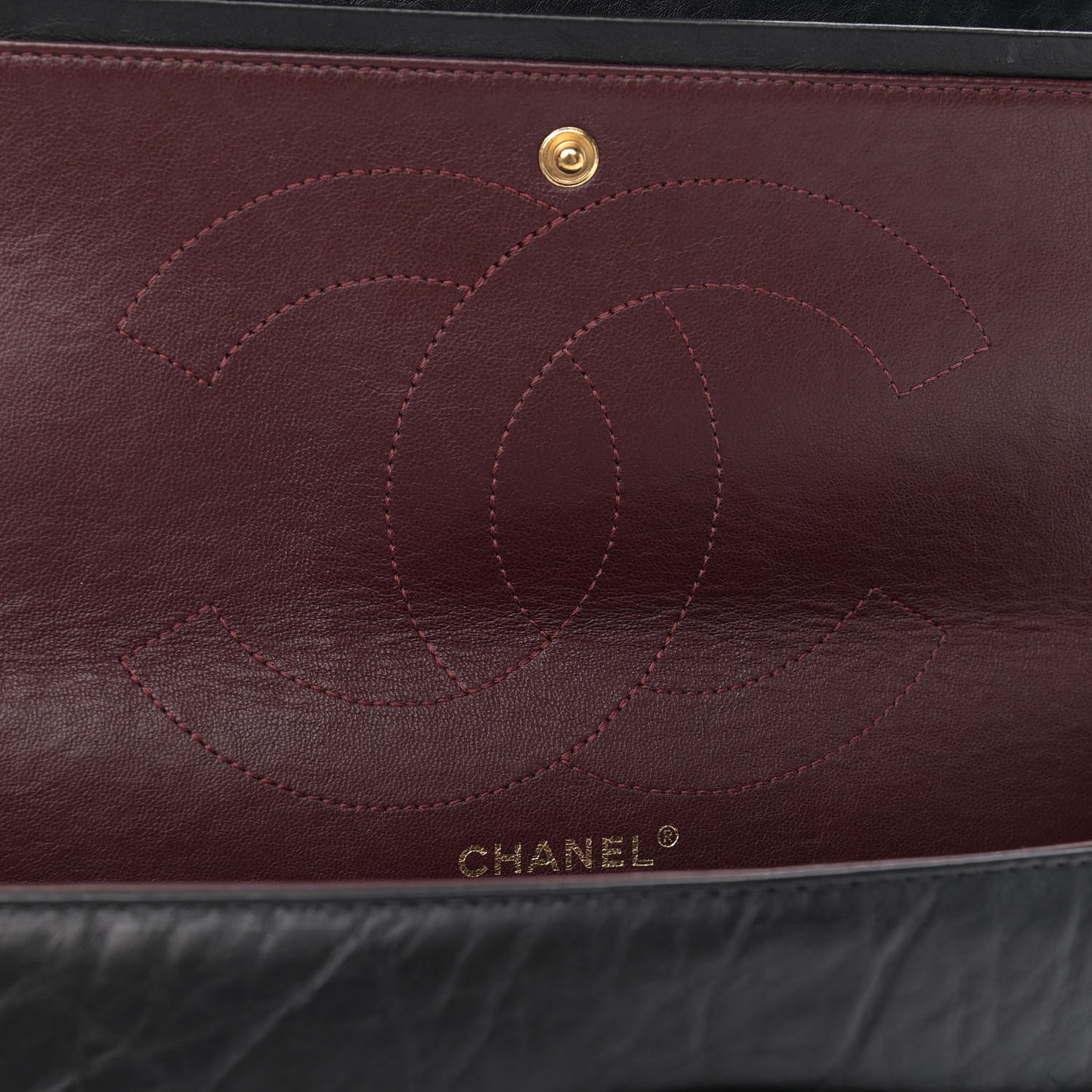 Aged Calfskin Quilted 2.55 Reissue 227 Flap Black