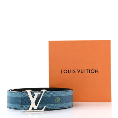 Louis Vuitton Damier Stripes 40MM LV Initiales Reversible Belt 90 36 Sky Blue 8 of 8