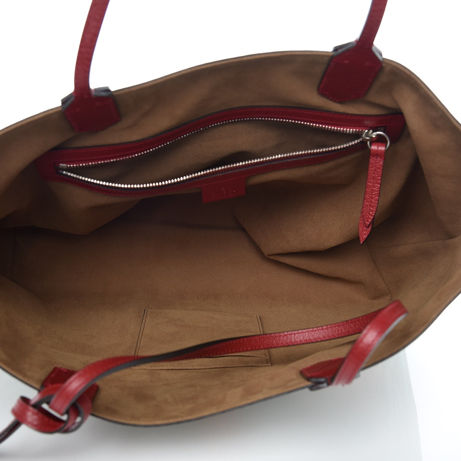 Gucci GG Supreme Monogram Tian Medium Shopping Tote Beige Multicolor Red 4 of 11