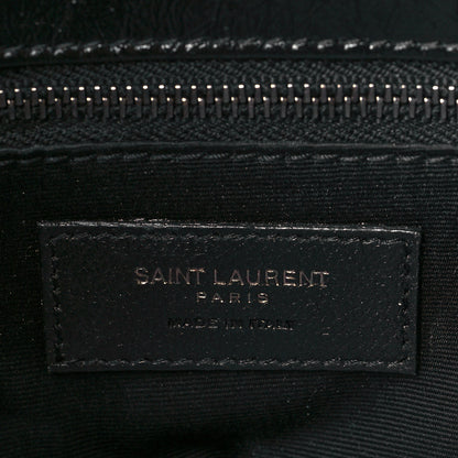 Saint Laurent Crinkled Calfskin Matelasse Monogram Medium Niki Chain Satchel Black 6 of 11
