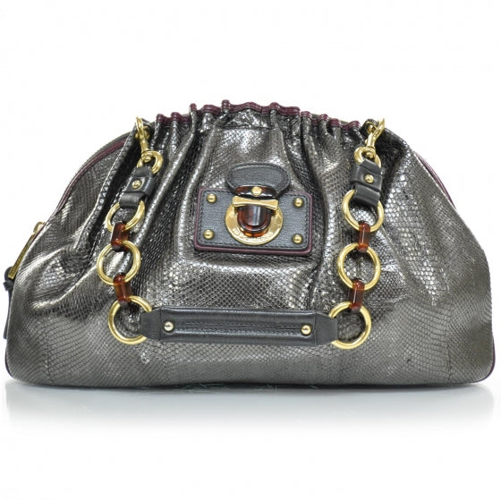 Marc Jacobs Python Capra Satchel Anthracite 1 of 12