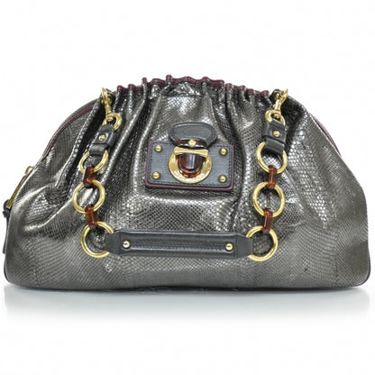 Marc Jacobs Python Capra Satchel Anthracite 1 of 12