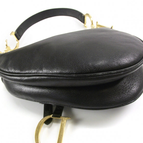 Christian Dior Leather Saddle Bag Black 5 of 11