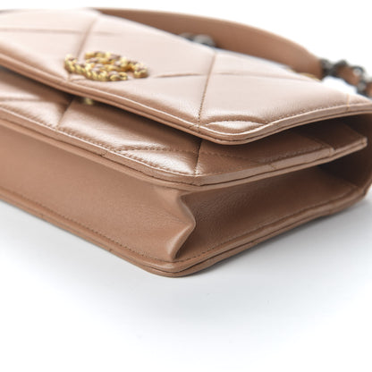 Chanel Lambskin Quilted 19 Wallet On Chain WOC Brown 7 of 11