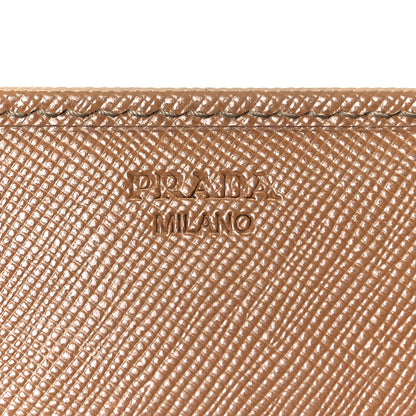 Prada Saffiano Metal Continental Flap Wallet Cuoio 6 of 10