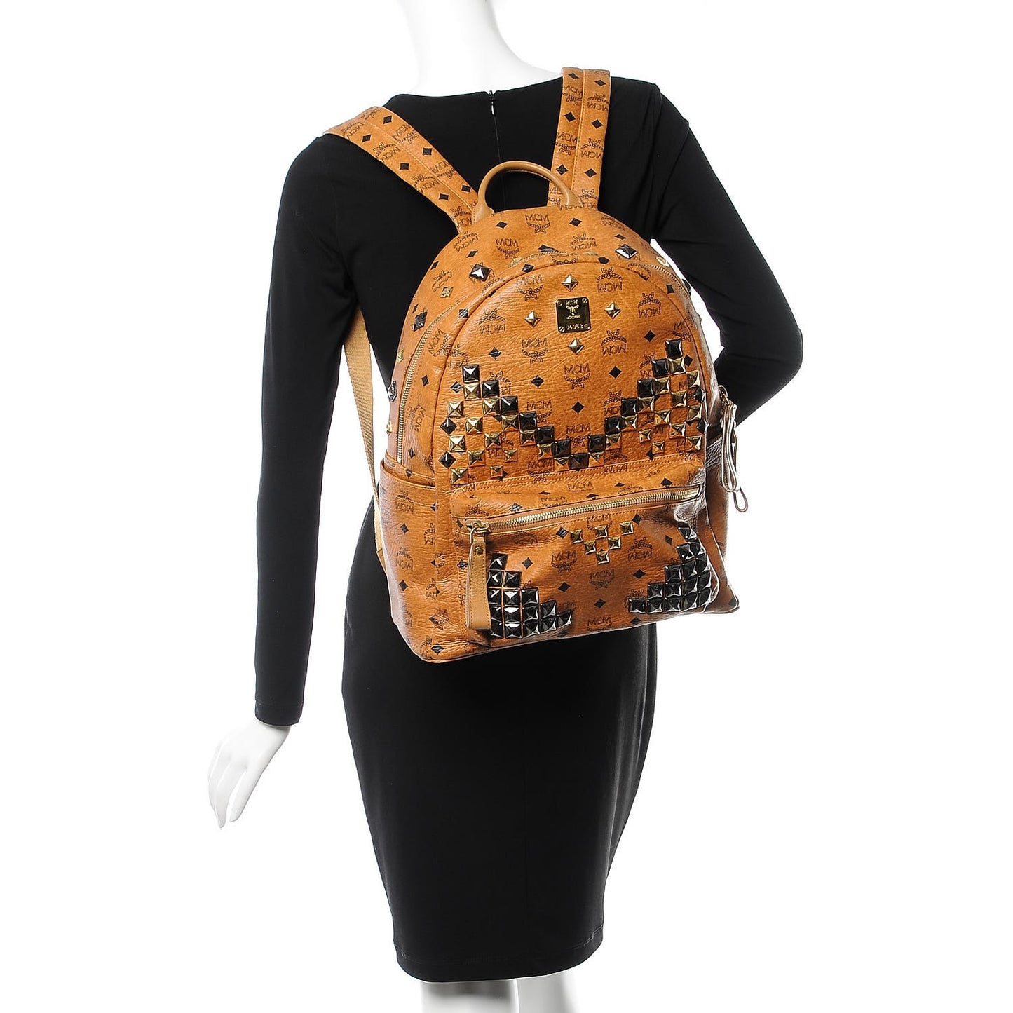 Visetos Studded Medium Stark M Backpack Cognac