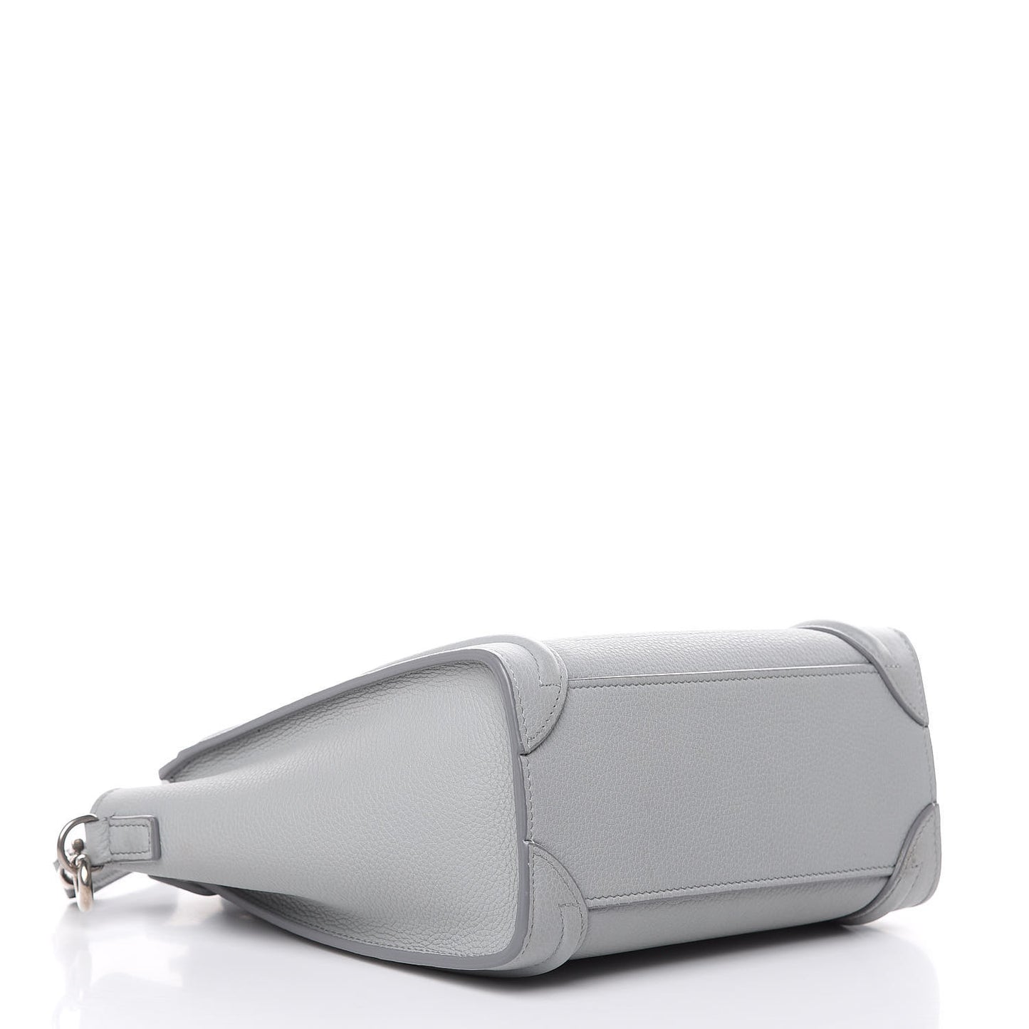 Drummed Calfskin Nano Luggage Pearl Blue