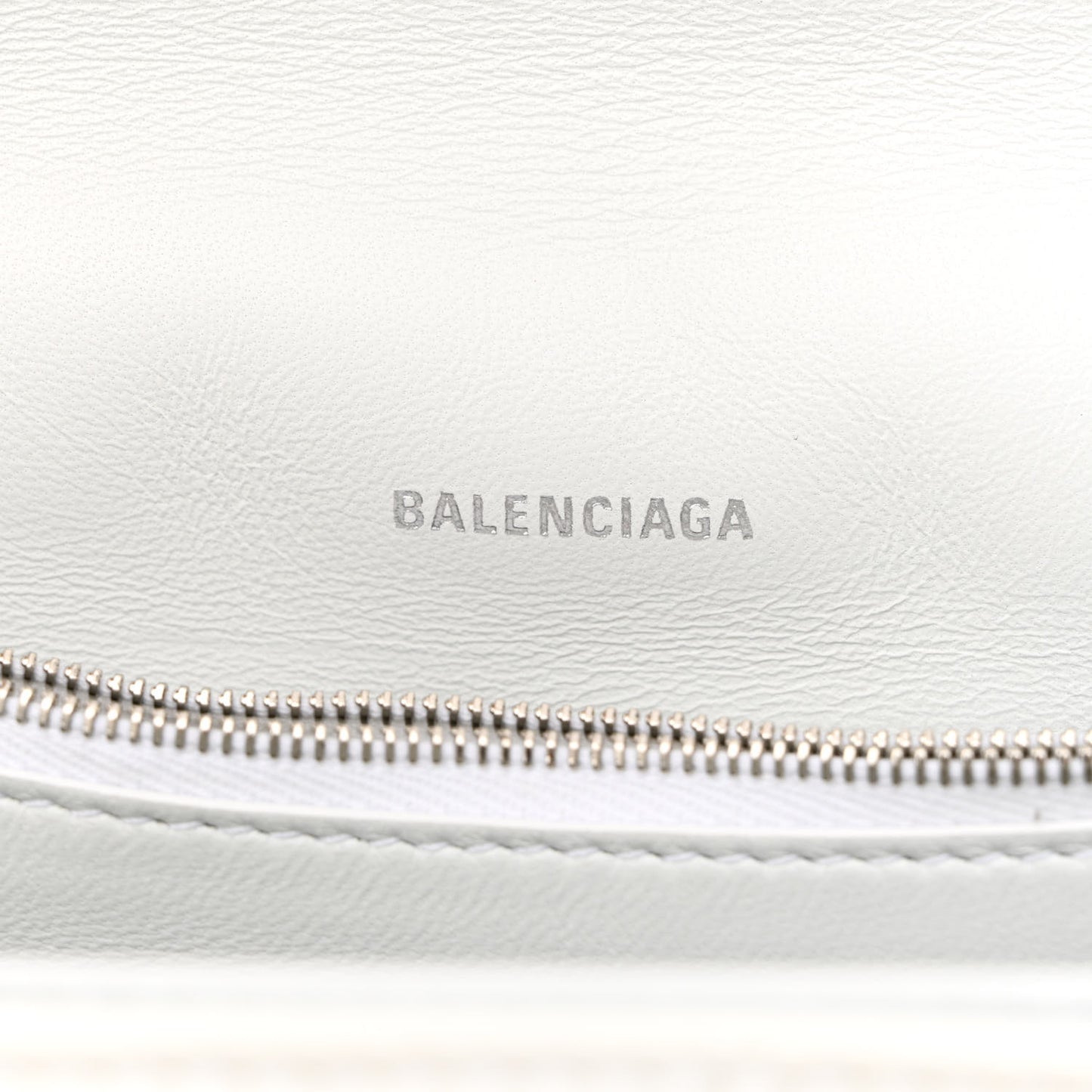 Crushed Calfskin Quilted Medium Crush Chain Bag Optic White