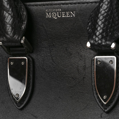 Alexander McQueen Soft Calfskin Small Enamel Plate Heroine Powder Black 9 of 10
