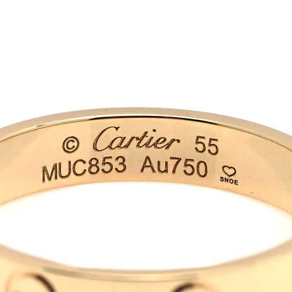 Cartier 18K Yellow Gold 3.5mm LOVE Wedding Band Ring 55 7.25 6 of 6