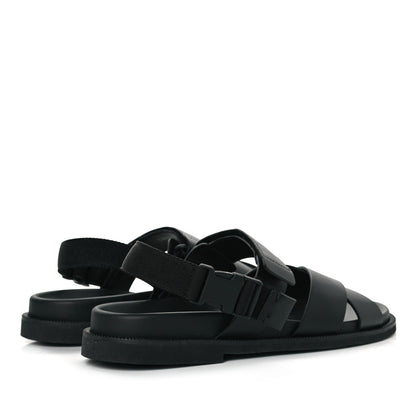 Valentino Garavani Calfskin Mens Logo Sandals 45 Black 4 of 9