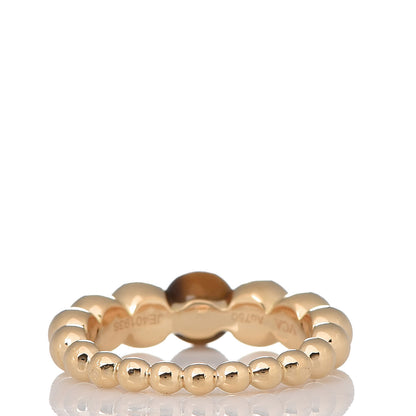 Van Cleef & Arpels 18K Yellow Gold Tiger's Eye Perlee Couleurs Variation Ring 50 5.25 4 of 9