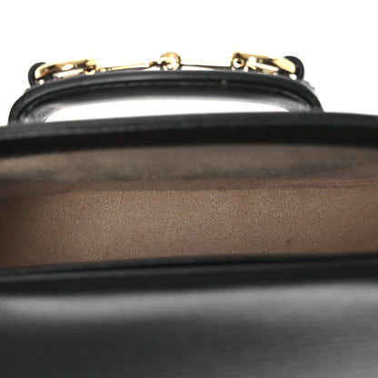 Gucci Azalea Calfskin Horsebit 1955 Super Mini Crossbody Bag Black 5 of 10