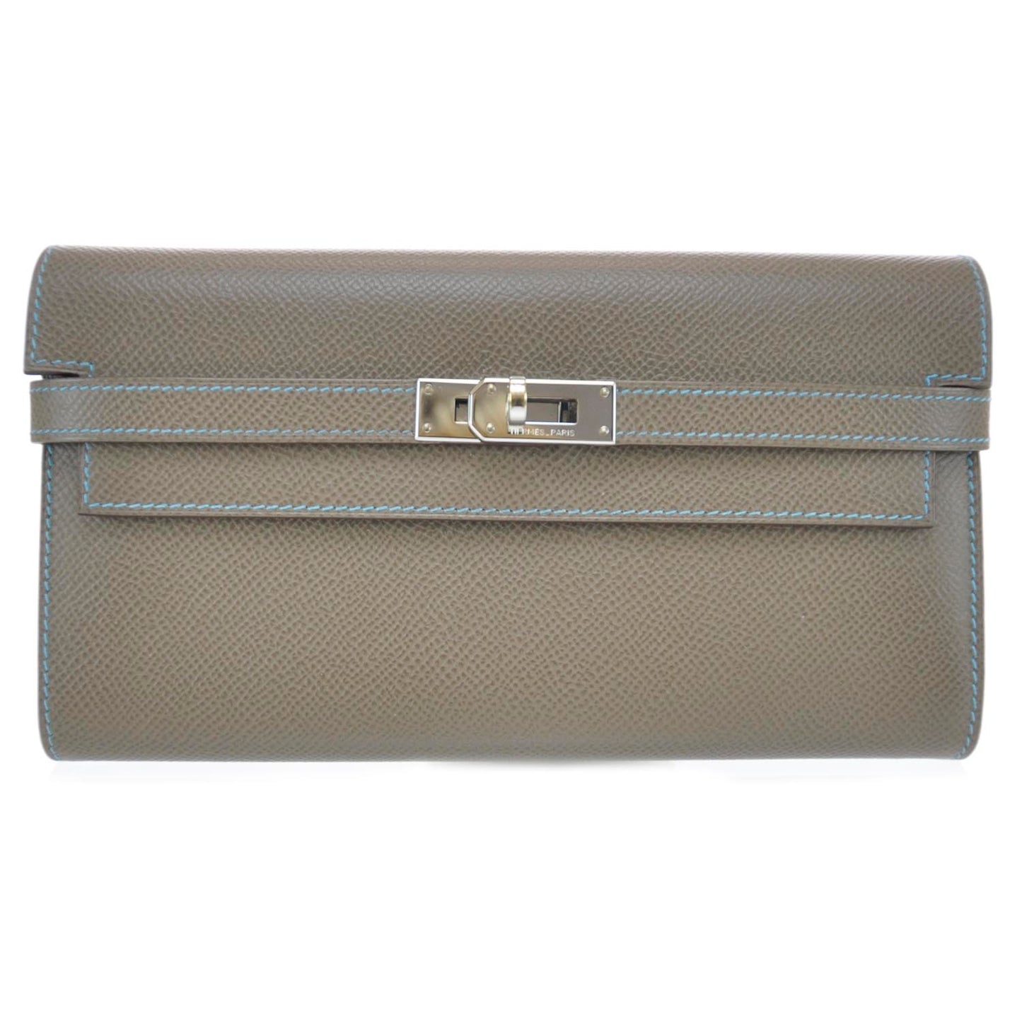 Epsom Candy Kelly Longue Wallet Bleu Aztec