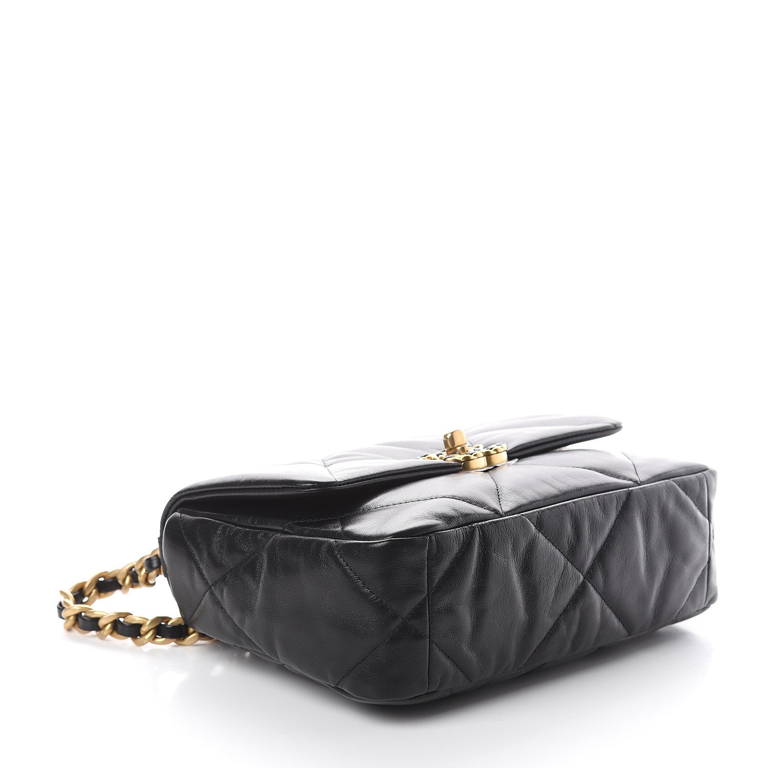 Chanel Goatskin Quilted Medium 19 Flap Black 3 of 9