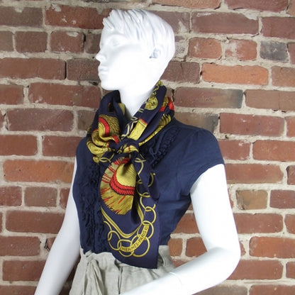 Hermes Silk Epaulette Royal Scarf 2 of 6