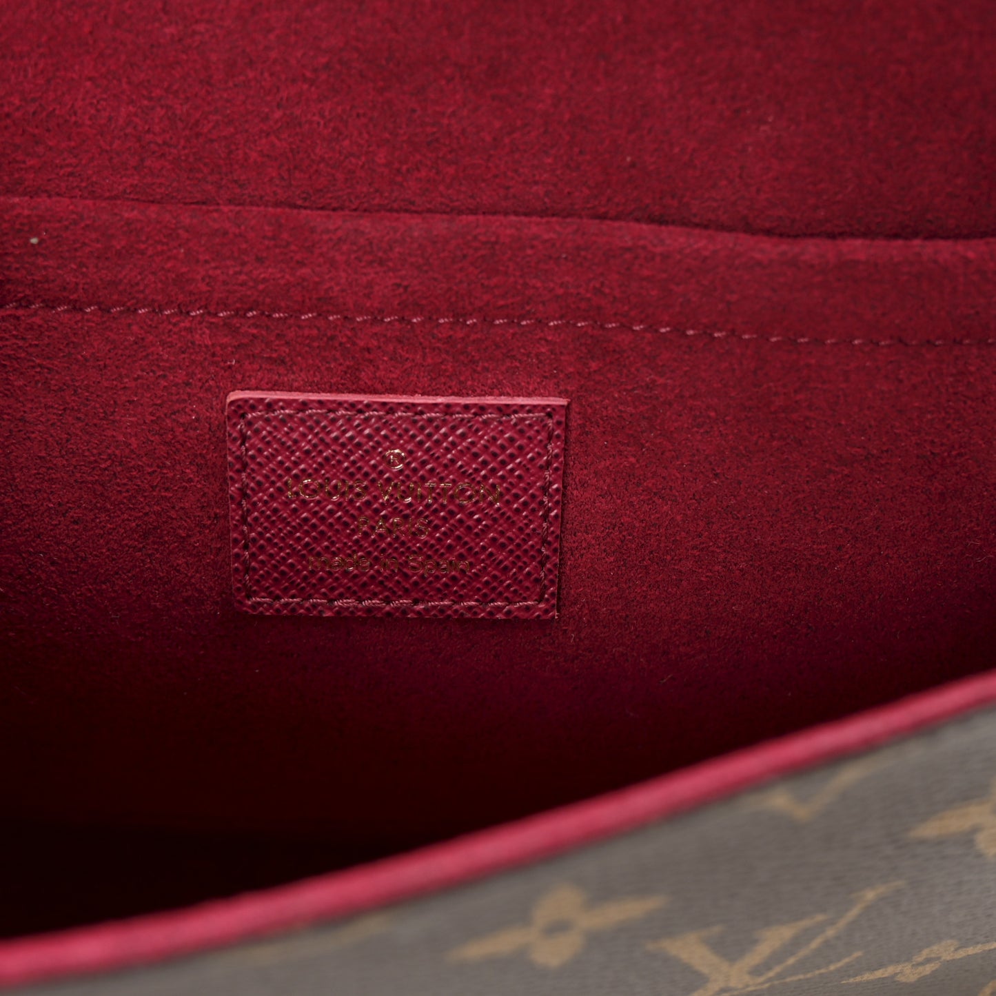 Monogram Pochette Felicie Chain Wallet Fuchsia