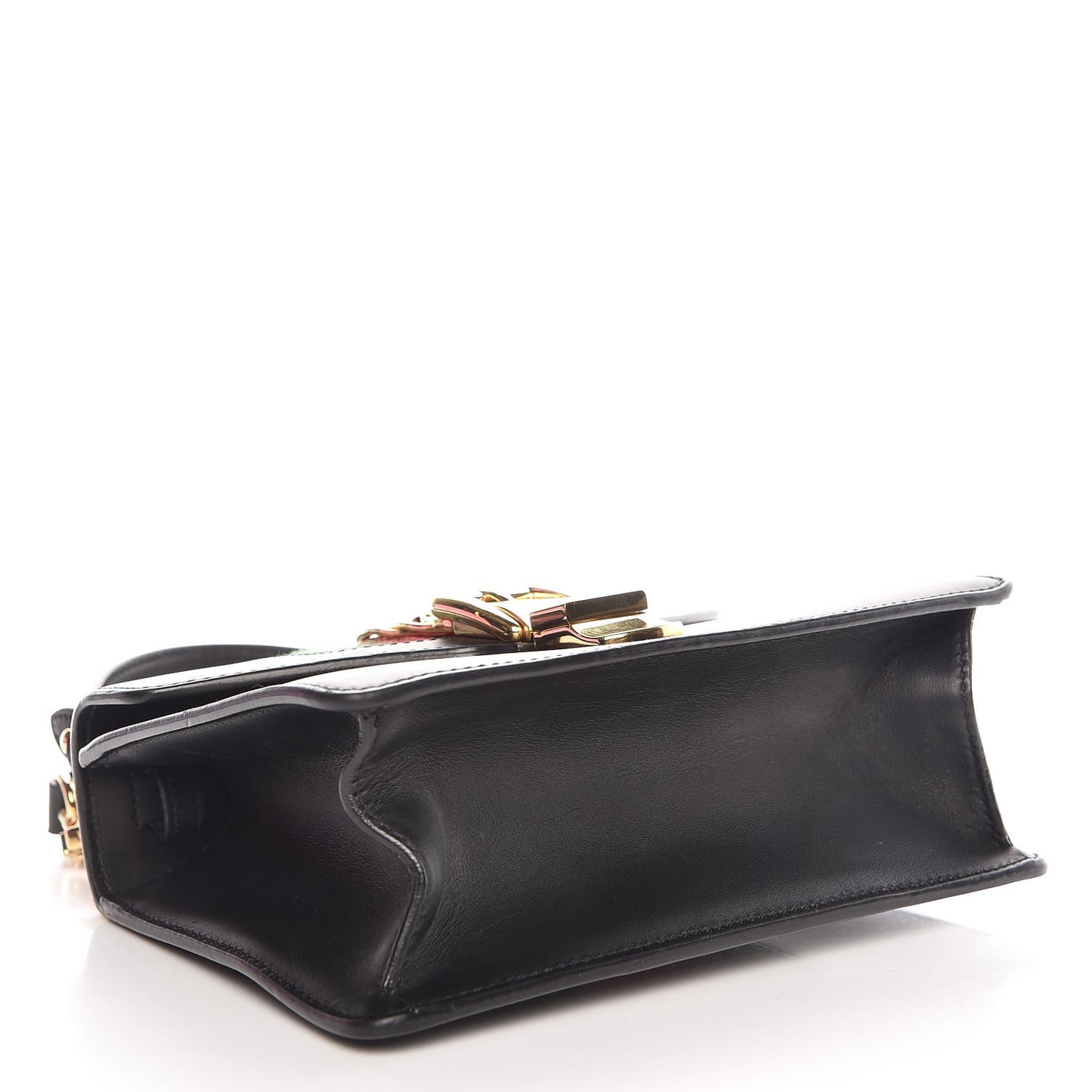 Calfskin Mini Sylvie Top Handle Bag Black