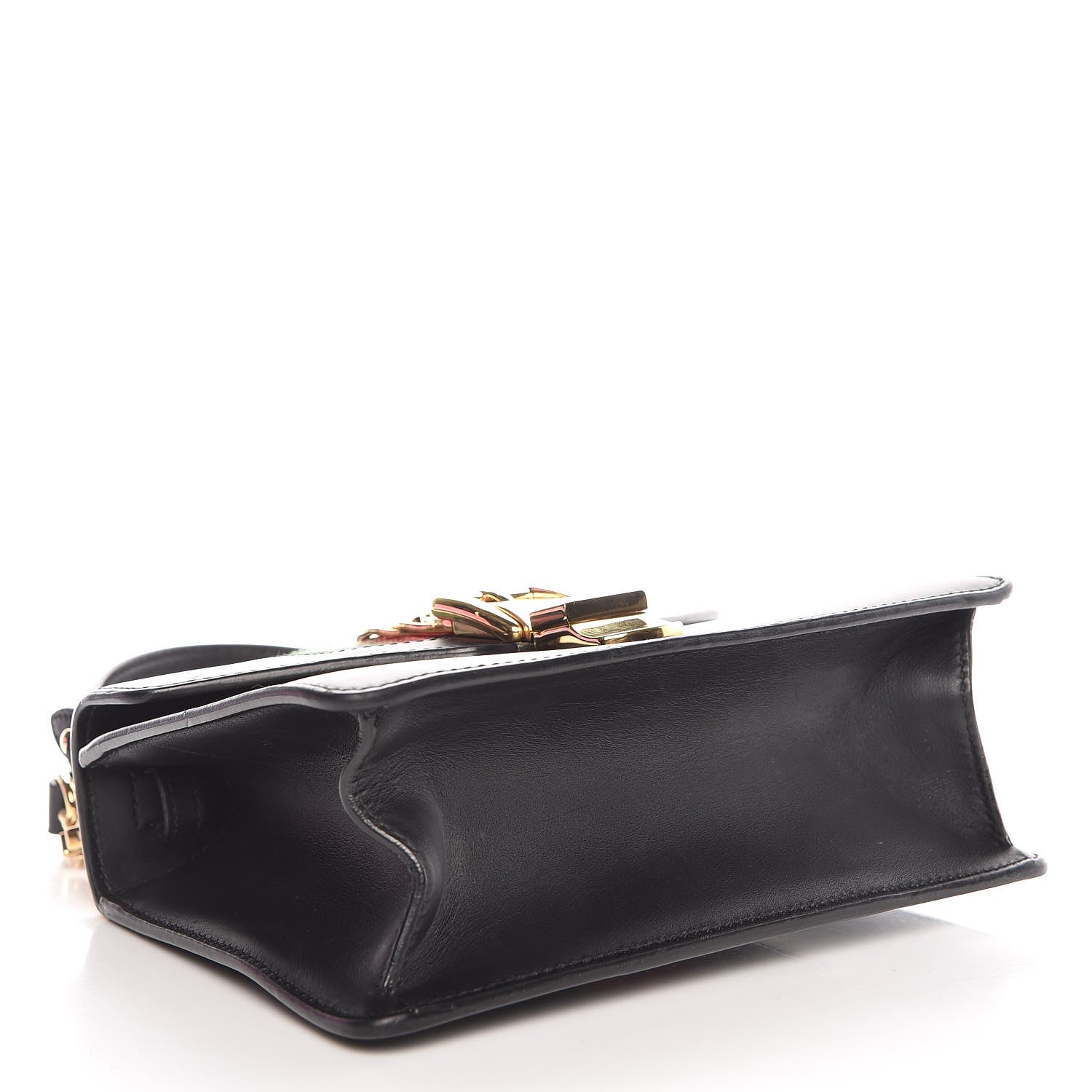 Gucci Calfskin Mini Sylvie Top Handle Bag Black 5 of 13