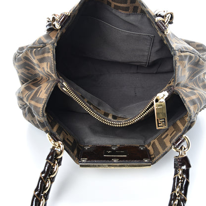 Fendi Zucca Small Mia Tote Tobacco 4 of 10