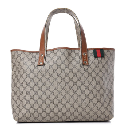 Gucci GG Plus Monogram Medium Signature Web Loop Tote Brown 1 of 16
