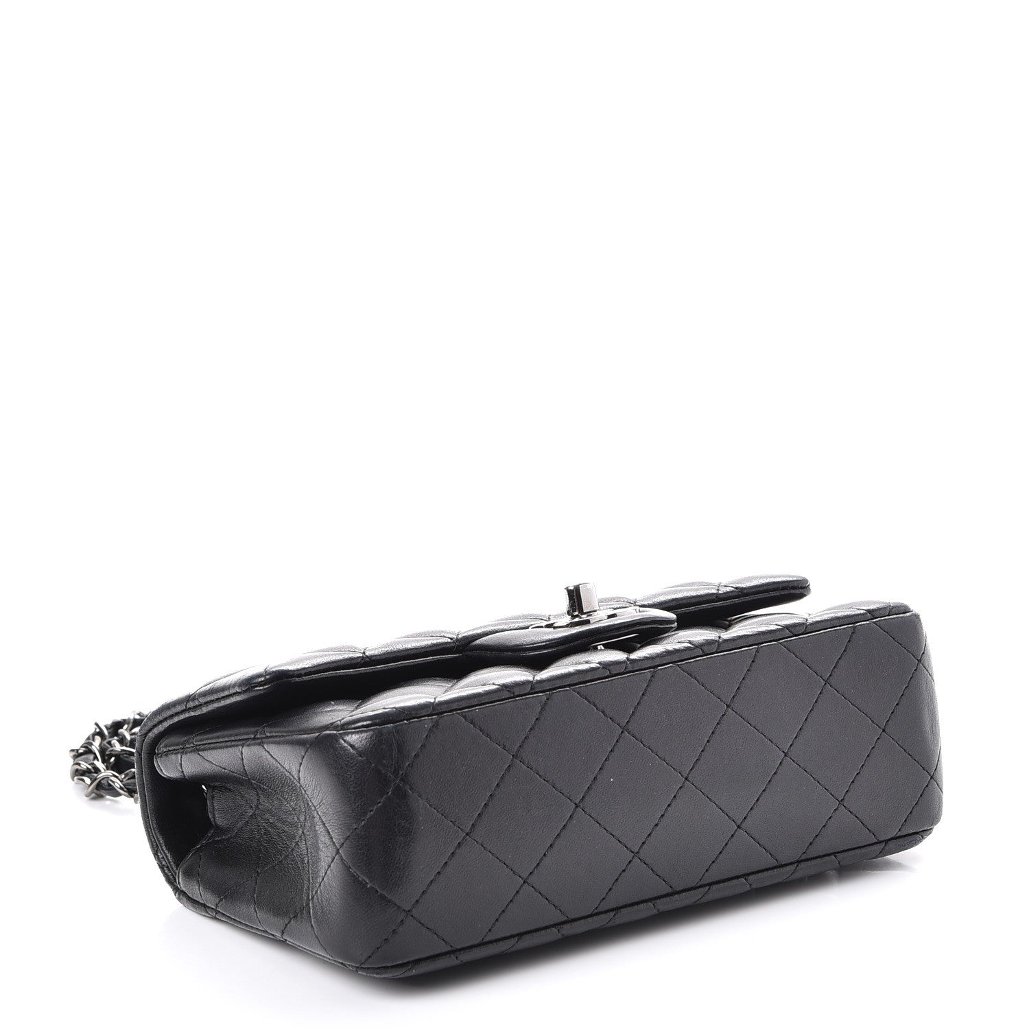 Chanel Lambskin Quilted Mini Rectangular Flap Black 4 of 7