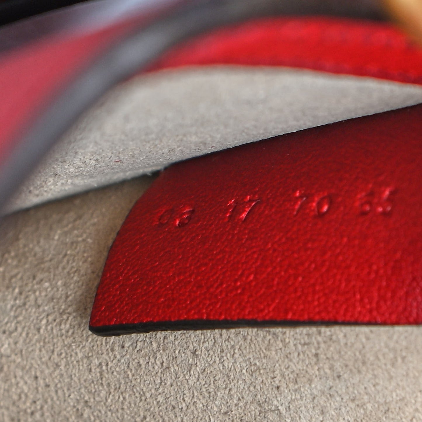 Calfskin Suede Small Nile Bracelet Bag Intense Red