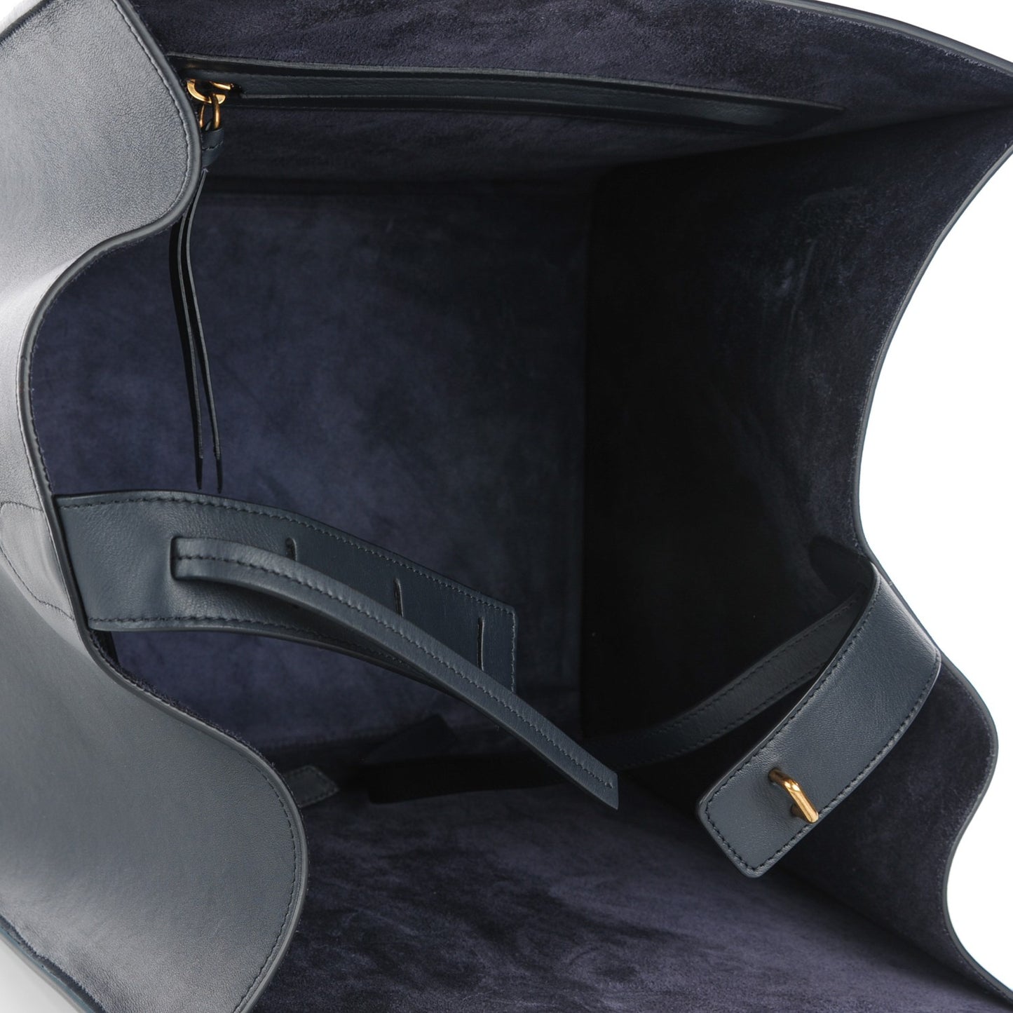 Smooth Calfskin Medium Phantom Luggage Navy Blue