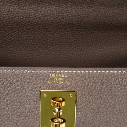 Hermes Togo Kelly Retourne 28 Etoupe 8 of 10