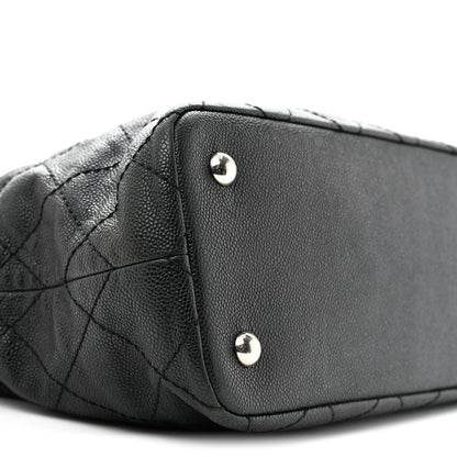 Chanel Grained Calfskin Quilted Small Daily Shopping Tote Black 8 of 15