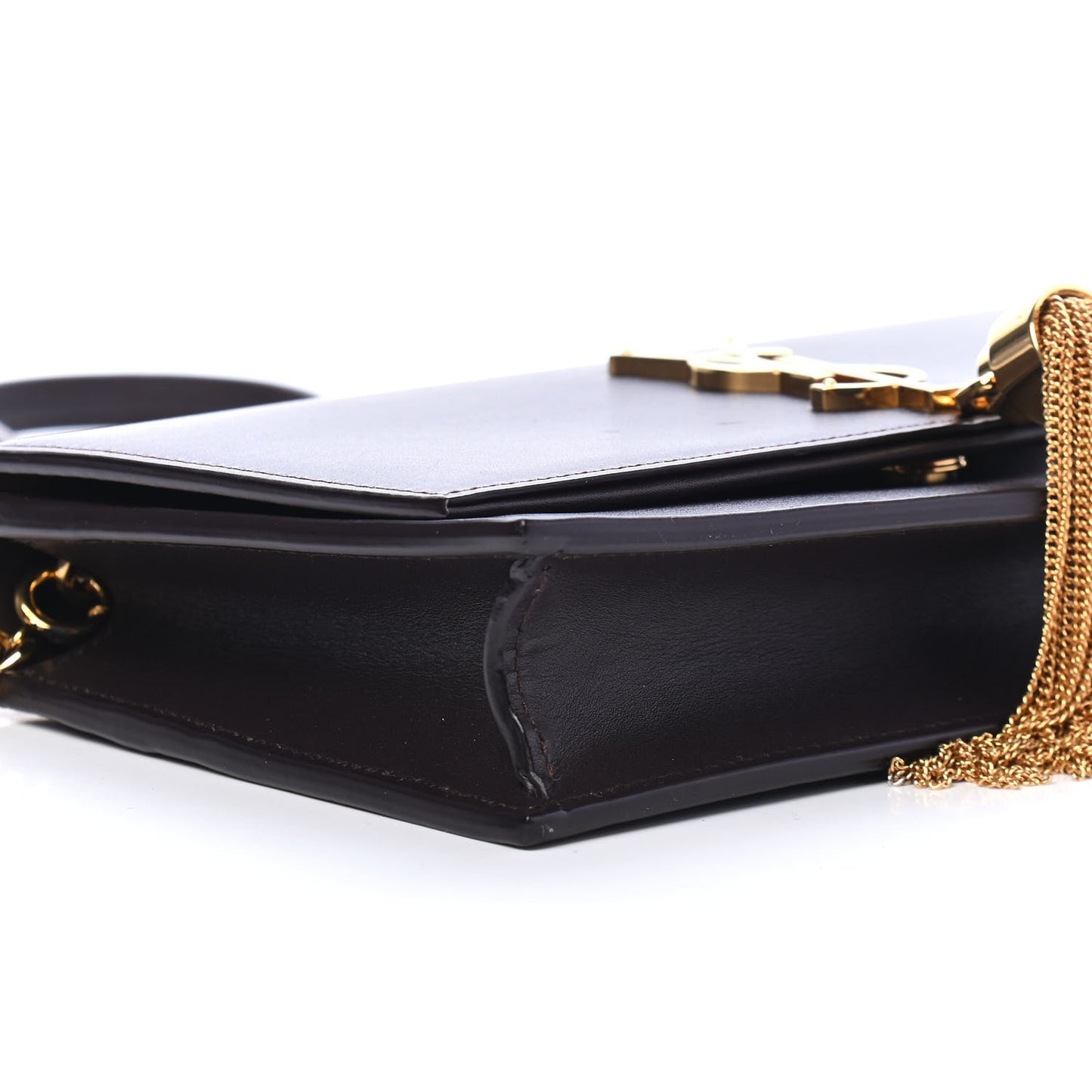Smooth Calfskin Classic Monogram Kate Tassel Chain Wallet Amaranto