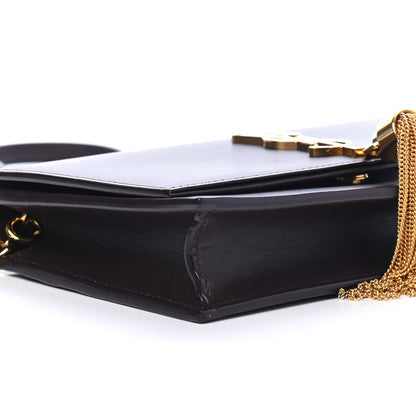 Saint Laurent Smooth Calfskin Classic Monogram Kate Tassel Chain Wallet Amaranto 8 of 9