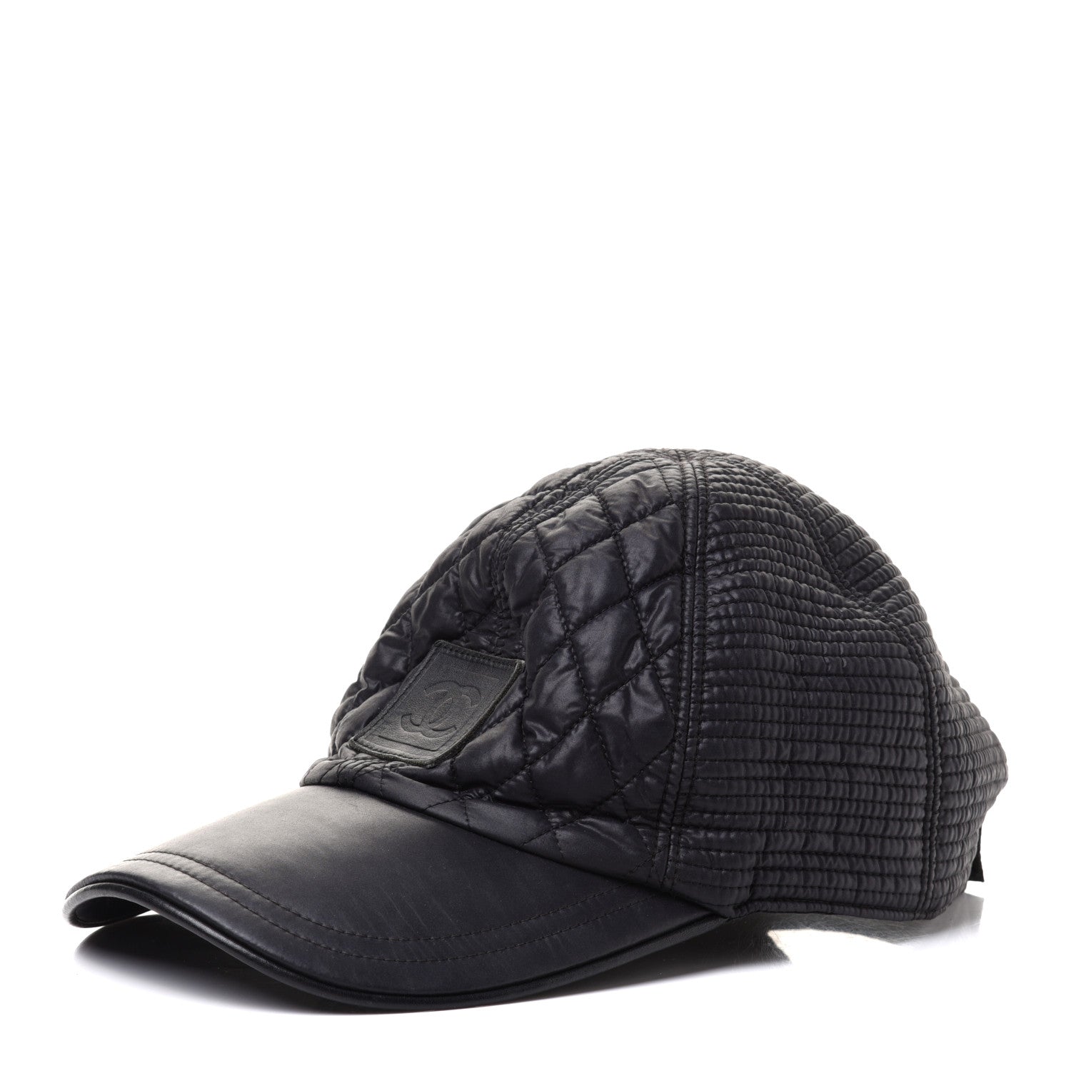 Chanel Nylon Quilted Cap Hat M Black 1 of 11