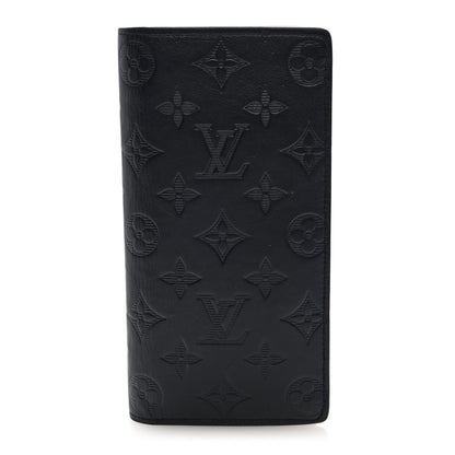 Louis Vuitton Calfskin Monogram Shadow Brazza Wallet Black 1 of 6