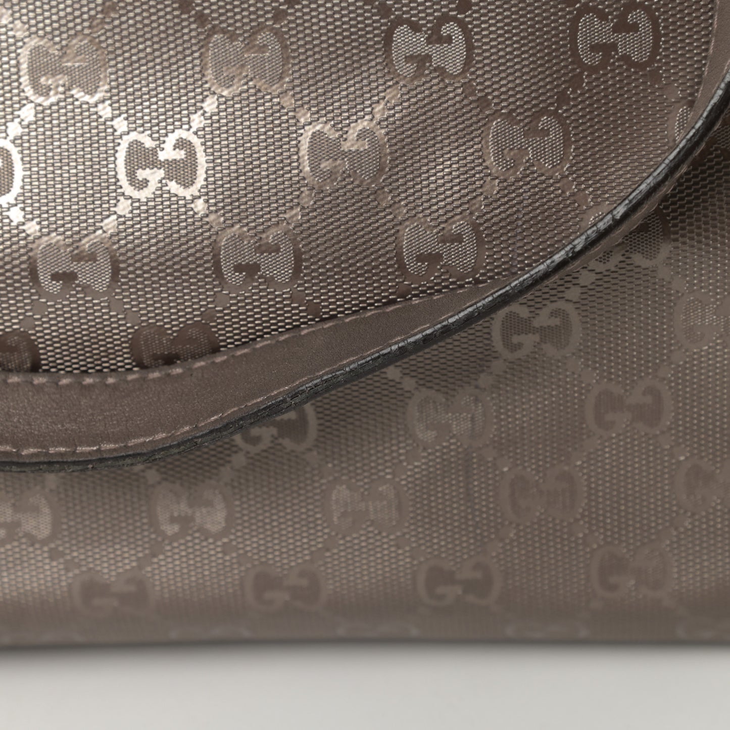 Imprime Monogram Medium Zippered Shopping Tote Pewter