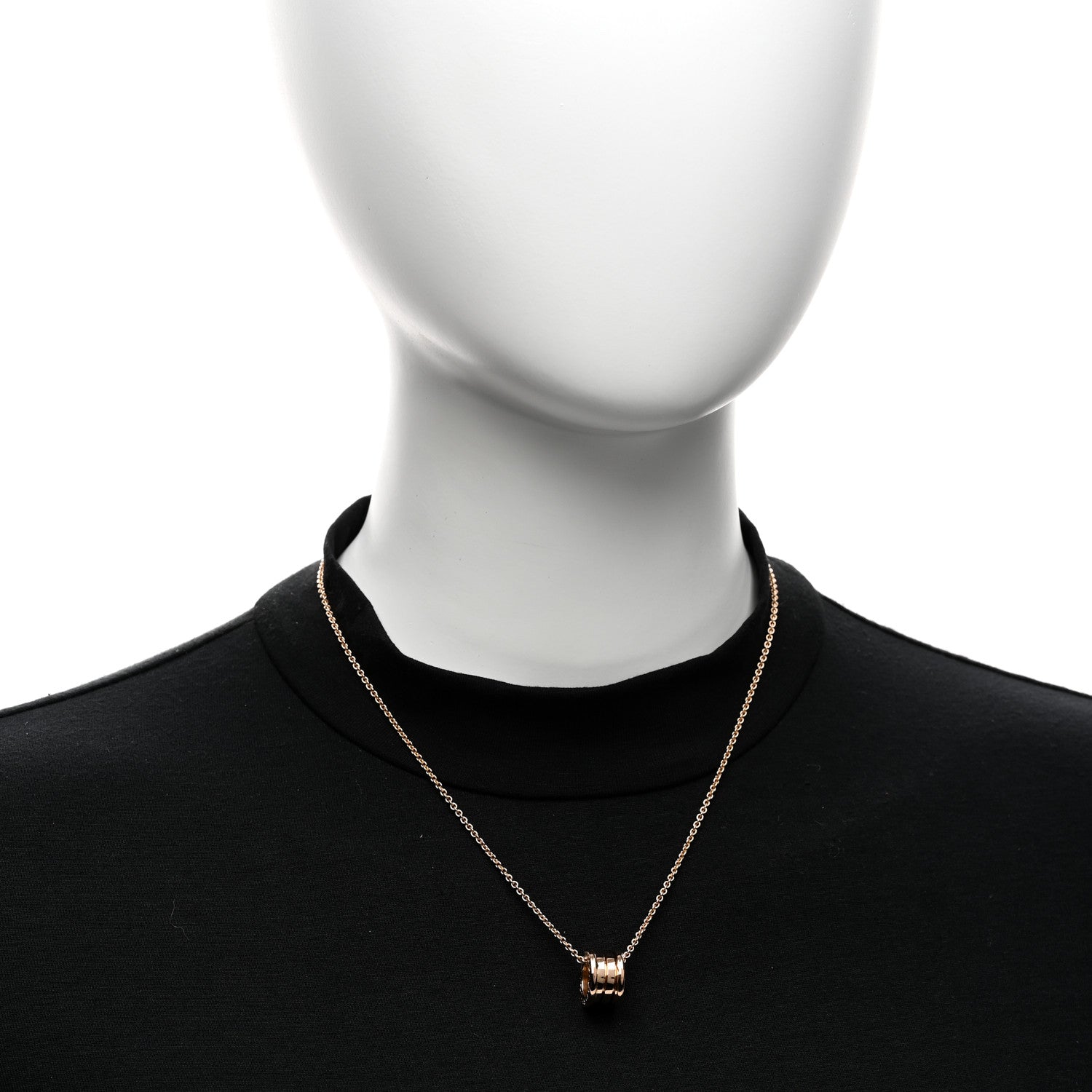 Bulgari 18K Rose Gold B.Zero1 Pendant Necklace 2 of 4