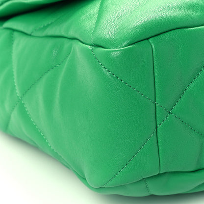 Chanel Lambskin Quilted Large Chanel 19 Flap Green 9 of 11