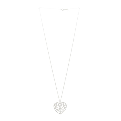 Tiffany Sterling Silver Enchant Heart Pendant Necklace 3 of 5