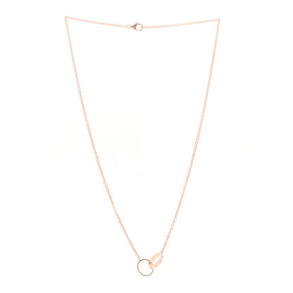 Cartier 18K Pink Gold Interlocking LOVE Necklace 3 of 7