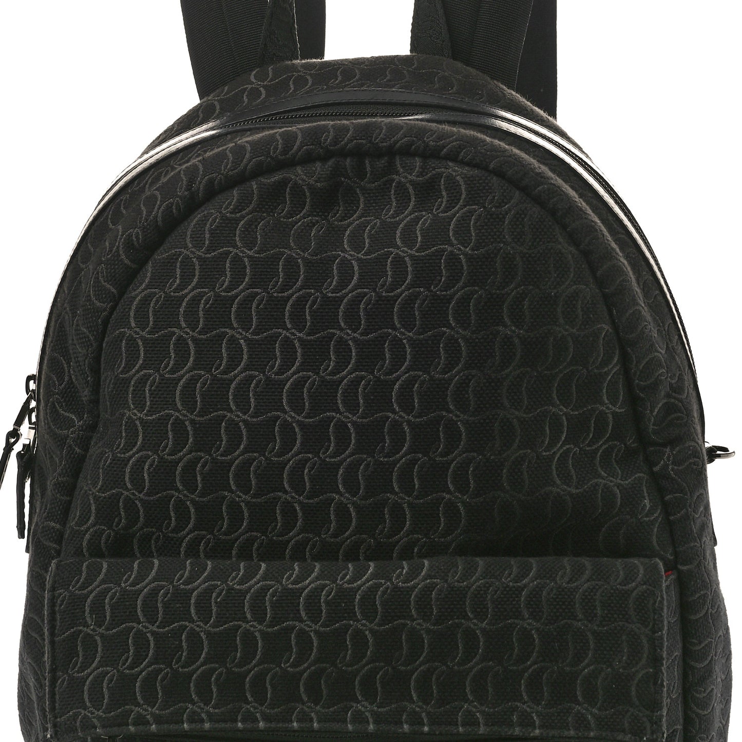 Logo Jacquard Zip N Flap Backpack Black