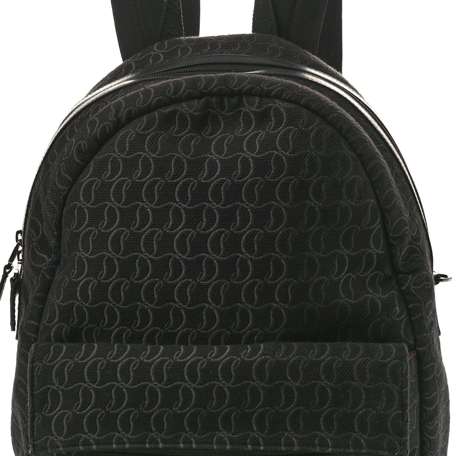 Christian Louboutin Logo Jacquard Zip N Flap Backpack Black 8 of 13