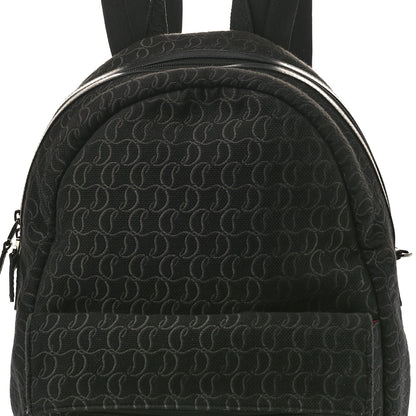 Christian Louboutin Logo Jacquard Zip N Flap Backpack Black 8 of 13