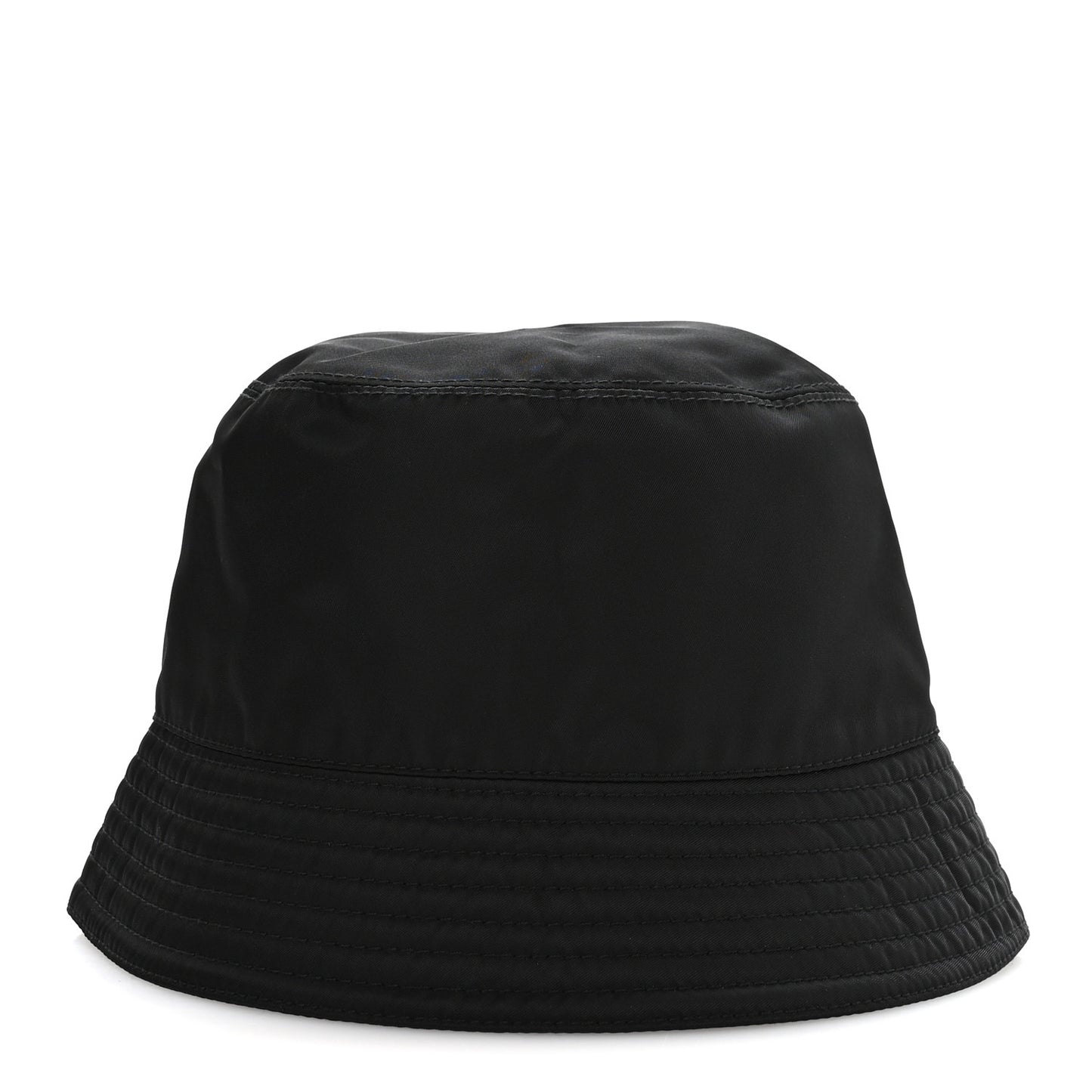 Re-Nylon Metal Triangle Logo Womens Bucket Hat M Black