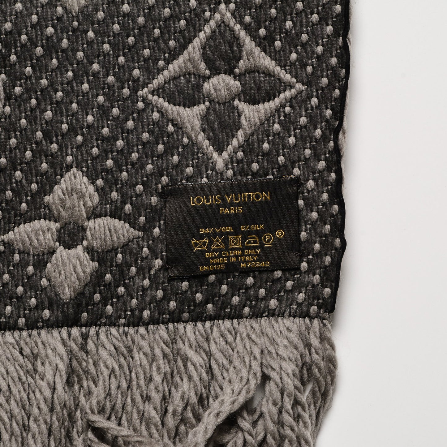 Wool Silk Logomania Scarf Verone