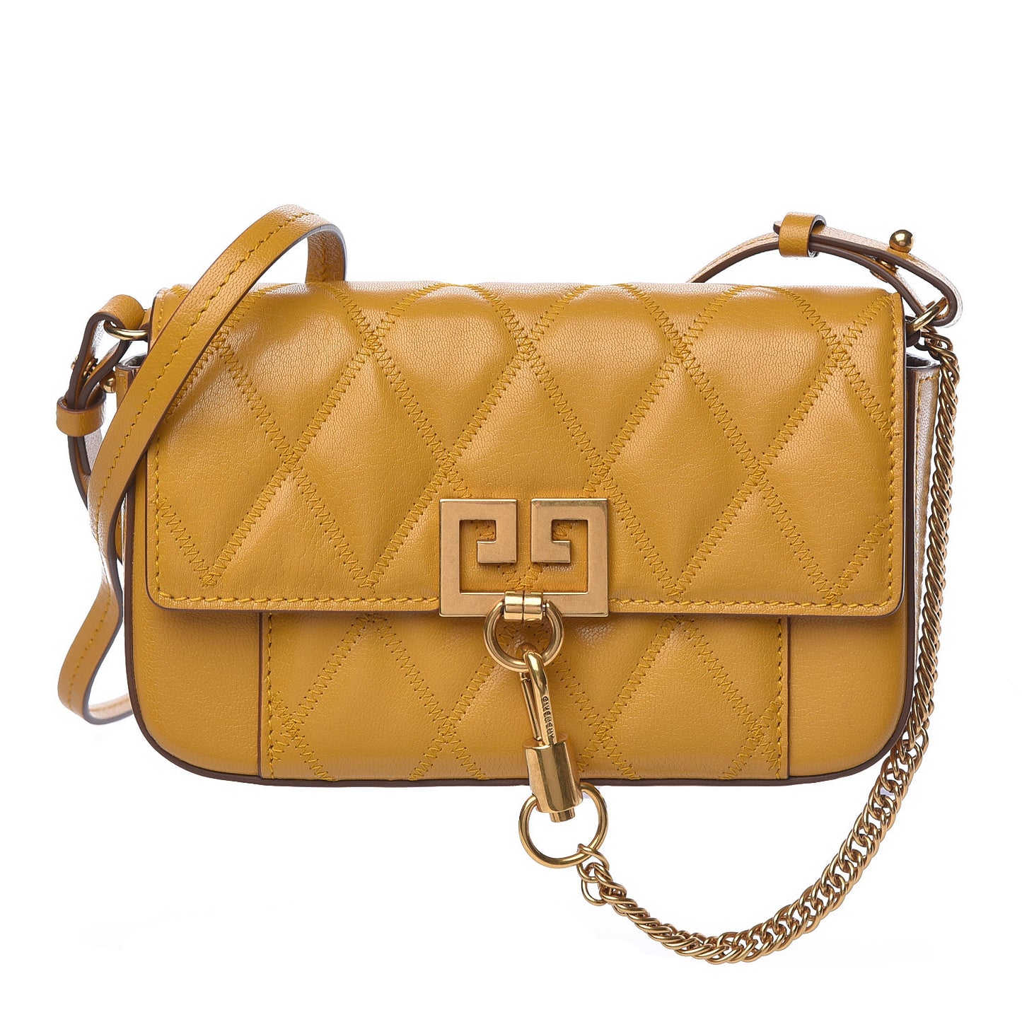 Goatskin Quilted GV3 Mini Pocket Convertible Bag Golden