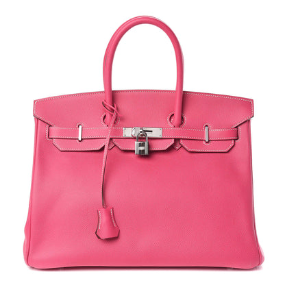 Hermes Epsom Candy Birkin 35 Rose Tyrien Rubis 1 of 33