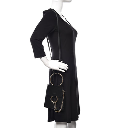 Chloe Suede Calfskin Mini Faye Bracelet Bag Black 2 of 10