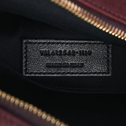 Saint Laurent Lambskin Monogram Lou Camera Bag Burgundy 7 of 11